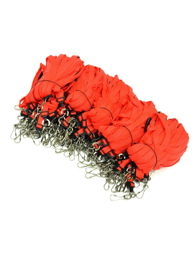 FIS - 100-Piece Badge Lanyard Set With Clip Red - Image 1