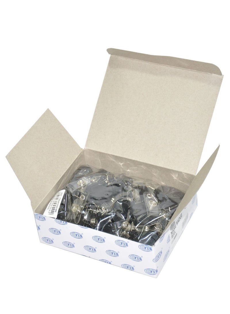 إف اي أس  مجموعة بكرات شارات من 25 قطعة أسود / شفاف - Image 3