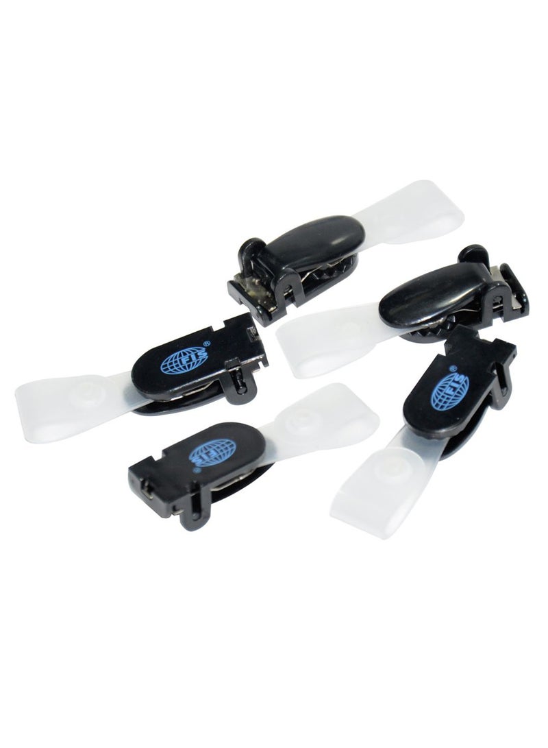 FIS 50-Piece Badge Clip Set Black/Clear - Image 1