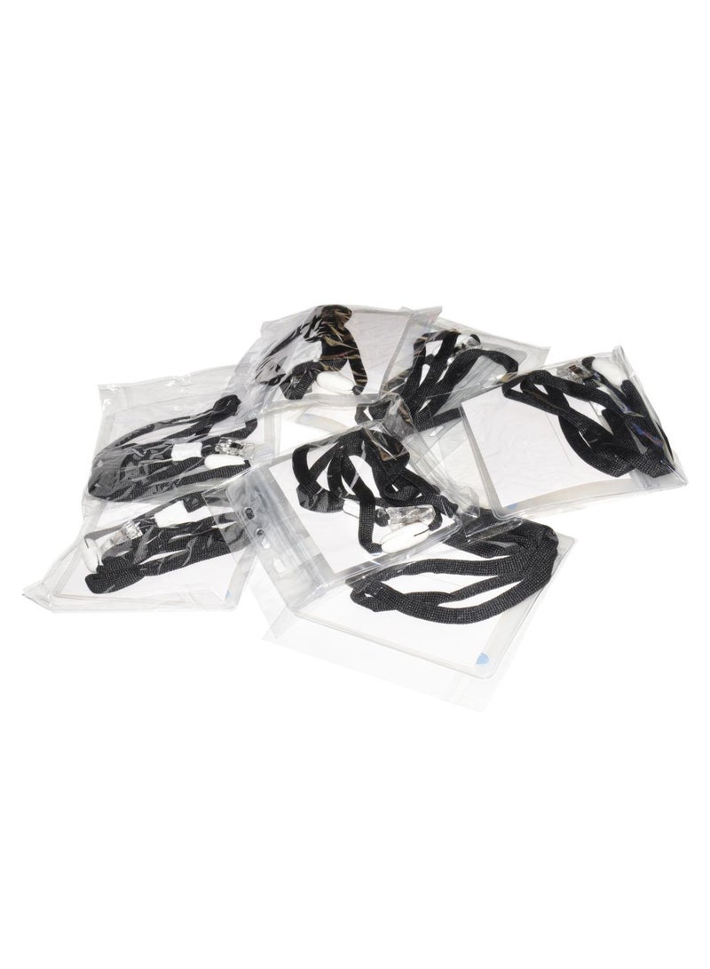 FIS 50-Piece Soft Badge Set With Lanyard Black/Clear - Image 3