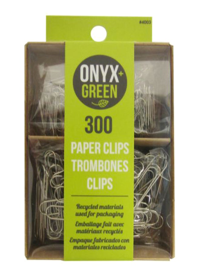 Paper Clips Assorted Sizes Pack of 300 Silver
