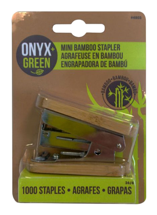 Mini Stapler With1000 Staplers Brown/Silver
