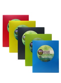 Onyx & Green Presentation Folders with 2 Pockets made from Oxo-Biodegradable Plastic Eco Friendly Multicolour 