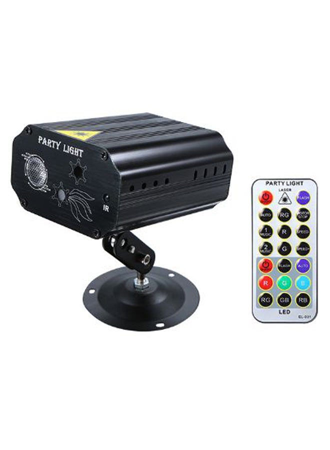48-Pattern Mini LED Stage Disco Light With Remote Black/Off White