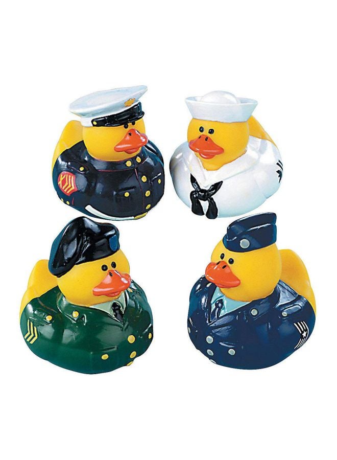 فن إكسبريس طقم ألعاب بتصميم دمى بط بزي عسكري من 12 قطعة 2بوصة