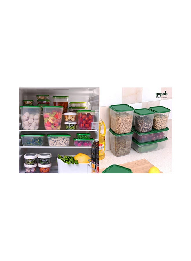 Generic 17-Piece Food Container Set Green 18.5cm  - Image 3