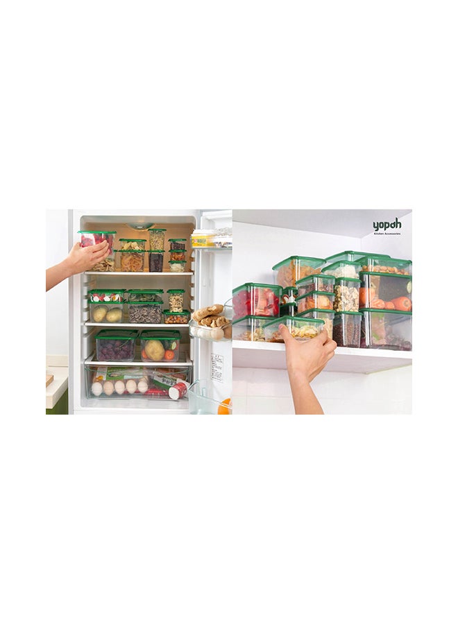 Generic 17-Piece Food Container Set Green 18.5cm  - Image 5