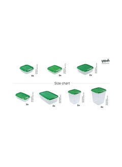 Generic 17-Piece Food Container Set Green 18.5cm  - Image 4