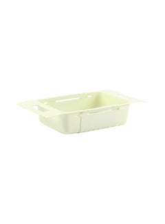 Home Concept Stretchable Drain Vegetable Fruit Washing Basket Green 37x19x8centimeter 