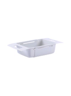 Home Concept Stretchable Drain Vegetable Fruit Washing Basket Grey 37x19x8cm 