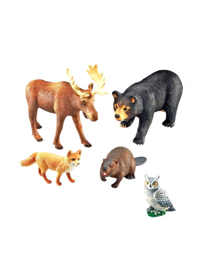 Learning Resources 5-Piece Jumbo Forest Animal Toy Set LER0787 - Image 1