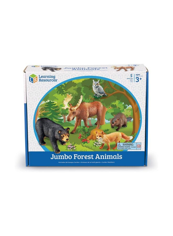 Learning Resources 5-Piece Jumbo Forest Animal Toy Set LER0787 - Image 3