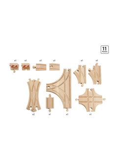 Brio 11-Piece Wooden Train Tracks 33307  - Image 2