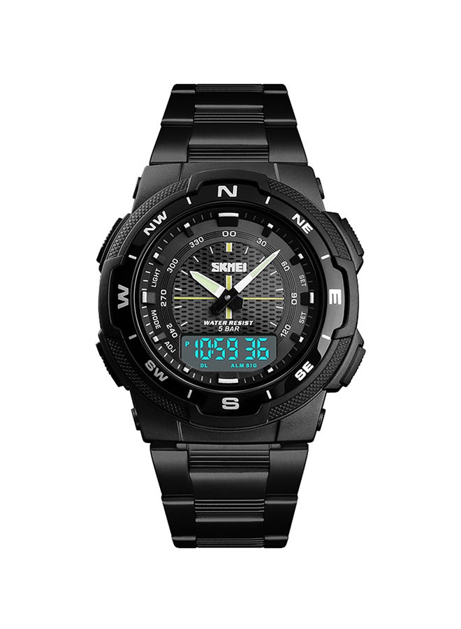 Stainless Steel Analog/Digital Wrist Watch skmei 1370