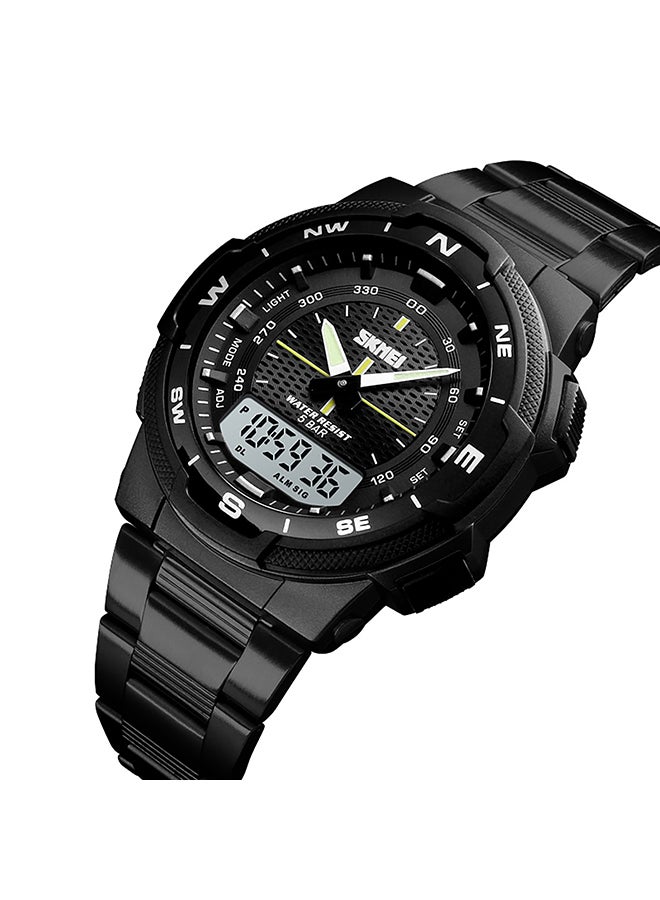 Stainless Steel Analog/Digital Wrist Watch skmei 1370