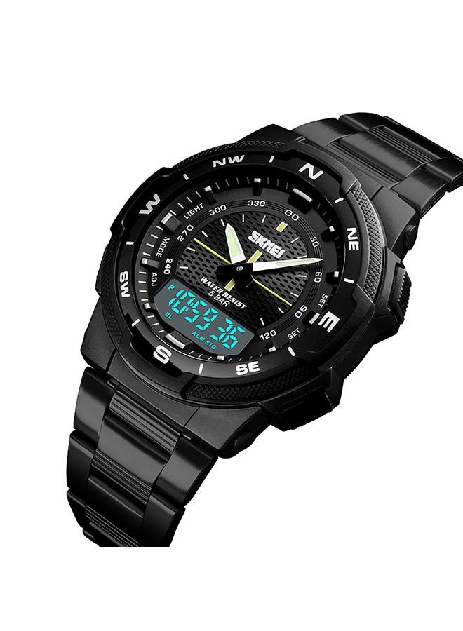 Stainless Steel Analog/Digital Wrist Watch skmei 1370