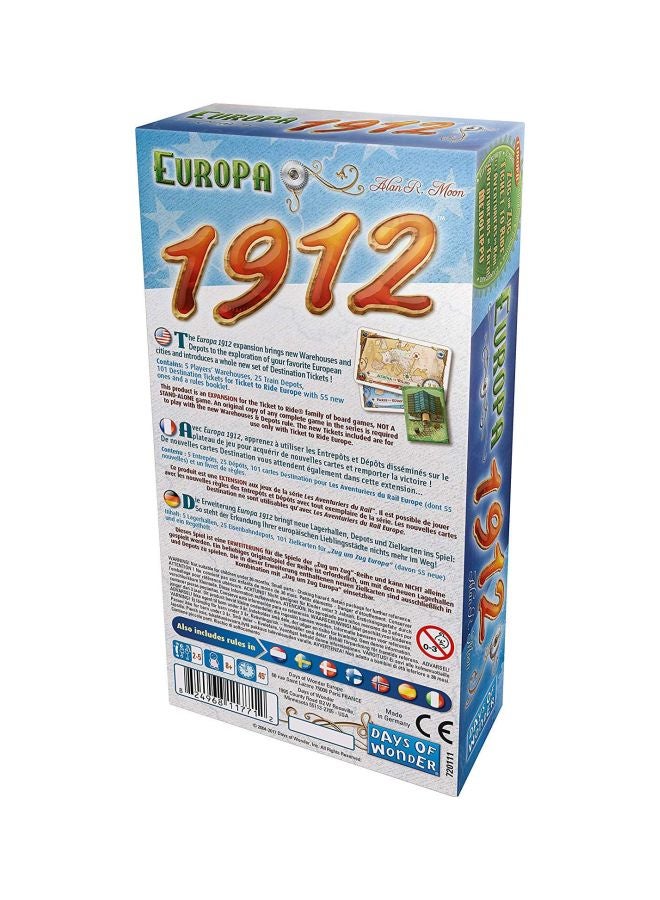 Days of Wonder - Europa 1912 Ticket To Ride Card Game - Image 1