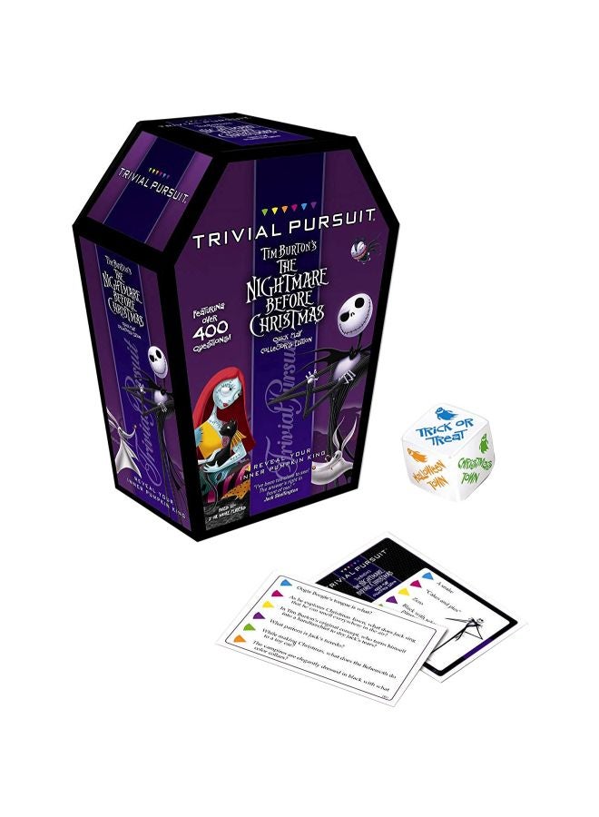 USAopoly Trivial Pursuit Tim Burton's The Nightmare Before Christmas Quick Play Collection Edition  - Image 1
