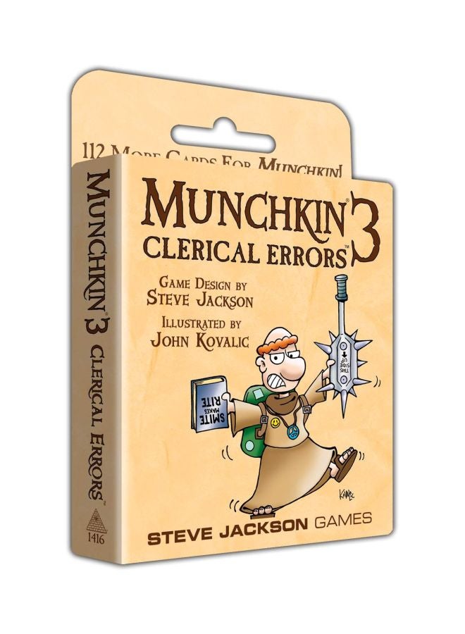 STEVE JACKSON GAMES Munchkin 3 - Clerical Errors Card Game - Image 1