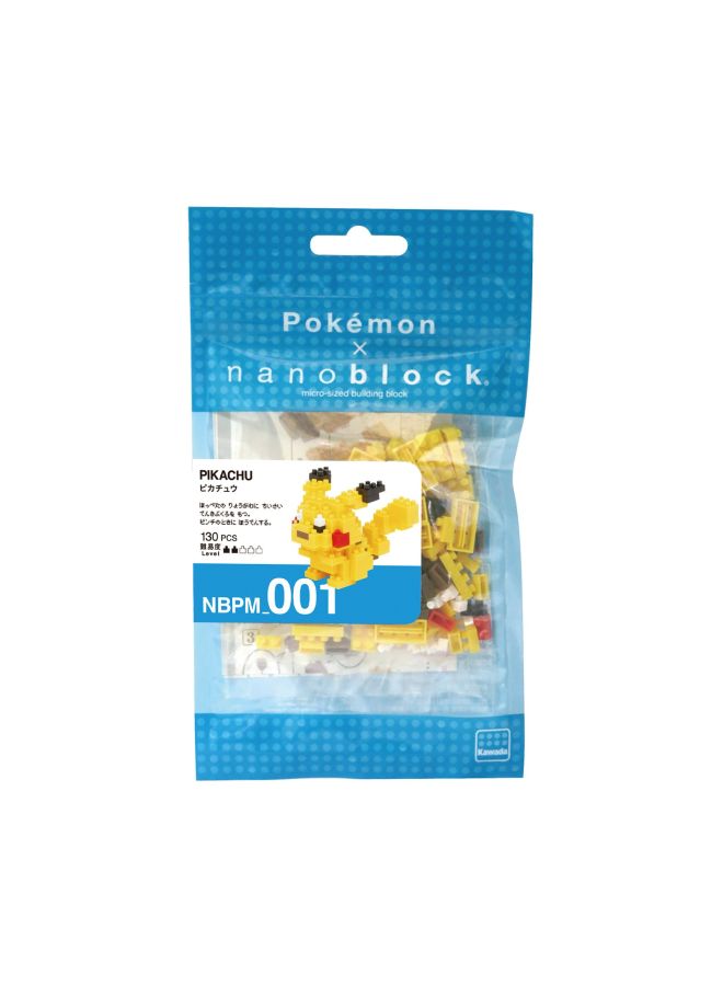 Nanoblock NBPM001 130-Piece Pokemon Pikachu Building Blocks Set NBPM001 130 8+ Years - Image 2