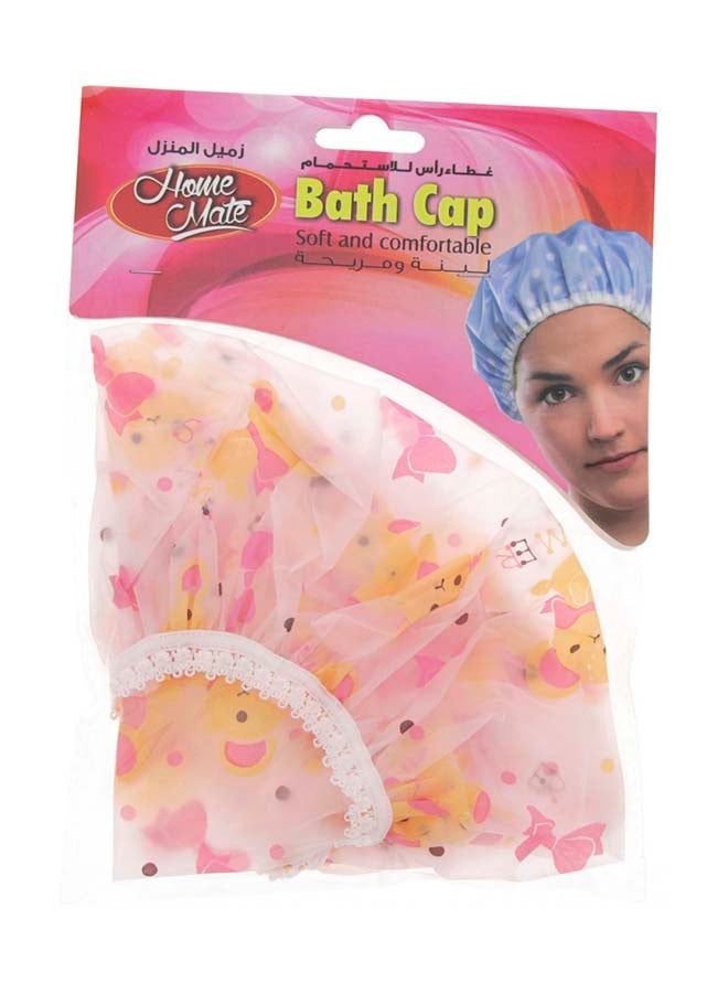Home Mate Elegnt Design Bath Cap Yellow/Pink 9centimeter - Image 1