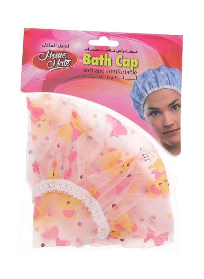 Home Mate Elegnt Design Bath Cap Yellow/Pink 9centimeter - Image 2