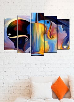 5-Piece Decorative MDF PaintingSet Multicolour