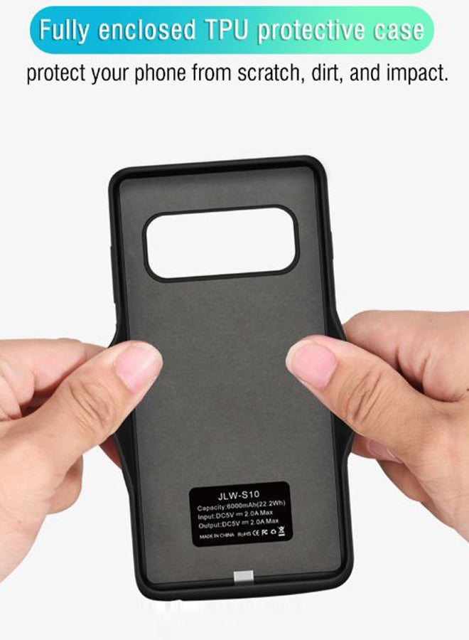 Generic - 6000.0 mAh Battery Charger Case Cover Power Bank For Samsung Galaxy S10 Plus Black - Image 1