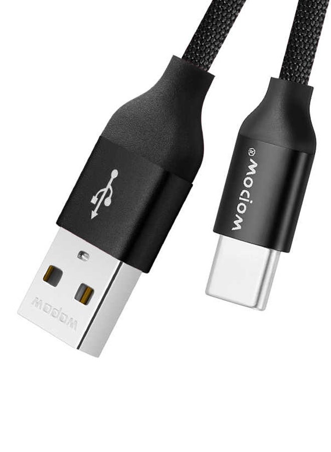 وبو كابل شحن ومزامنة بيانات USB Type-C أسود/فضي - Image 1