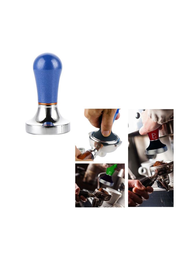 أداة دك القهوة لتحضير الإسبريسو أزرق / فضي 57مم - Image 3