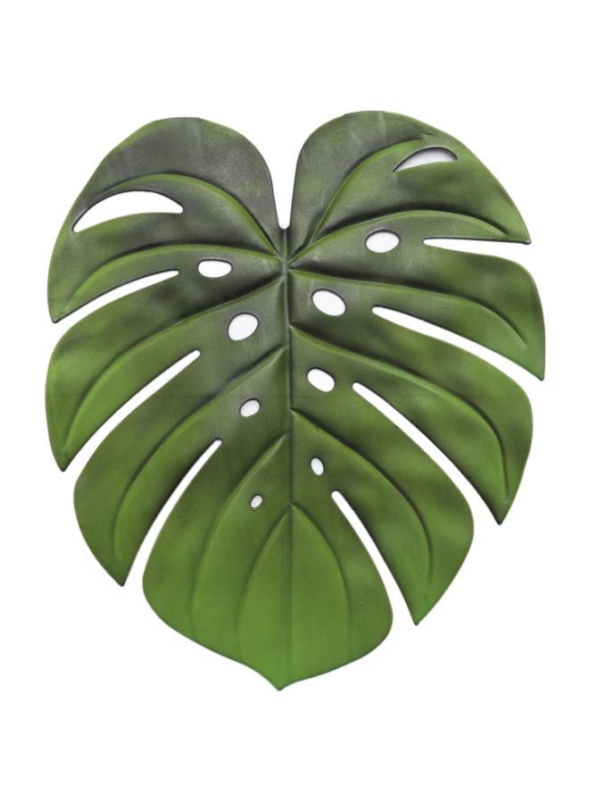 homes r us Polyster Leaf Shape Placemat Green 33x45centimeter - Image 1
