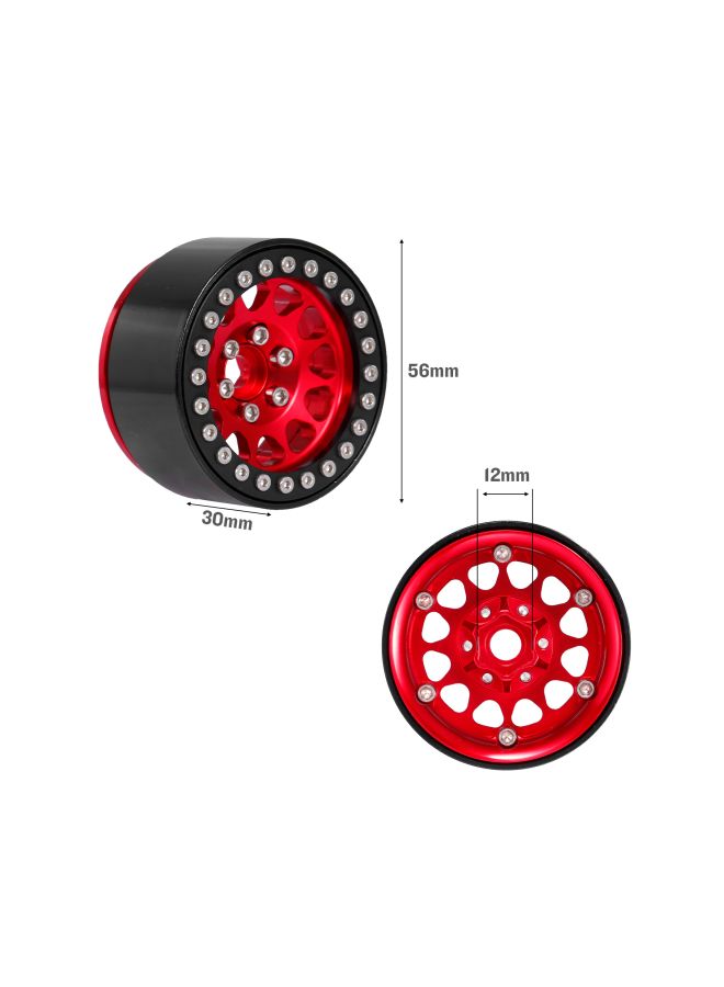 KKmoon 4-Piece Beadlock Wheel Rim Hub For 1/10 Traxxas Hsp Redcat Rc4wd Tamiya Axial SCX10 D90 HPI RC Car 1RM11943R  - Image 4