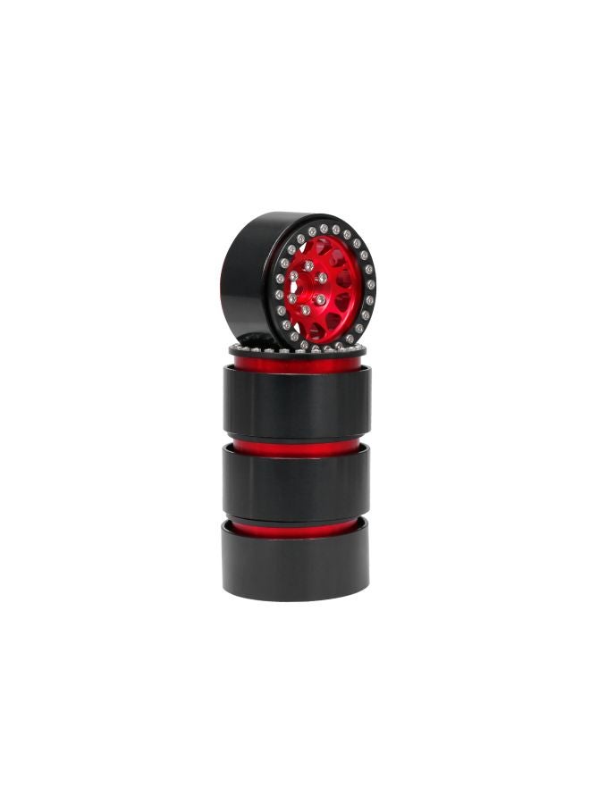 KKmoon 4-Piece Beadlock Wheel Rim Hub For 1/10 Traxxas Hsp Redcat Rc4wd Tamiya Axial SCX10 D90 HPI RC Car 1RM11943R  - Image 3