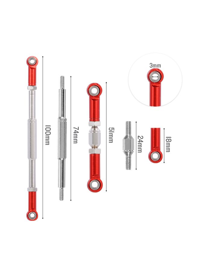 KKmoon 2-Piece RC Car Adjustable Steering Linkage Servo Link Pull Rod Turnbuckle  - Image 5