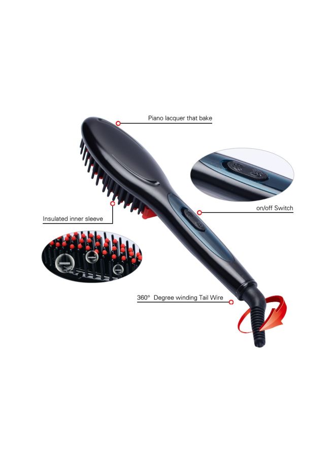 Hair Straightening Electric Comb Black - Image 4