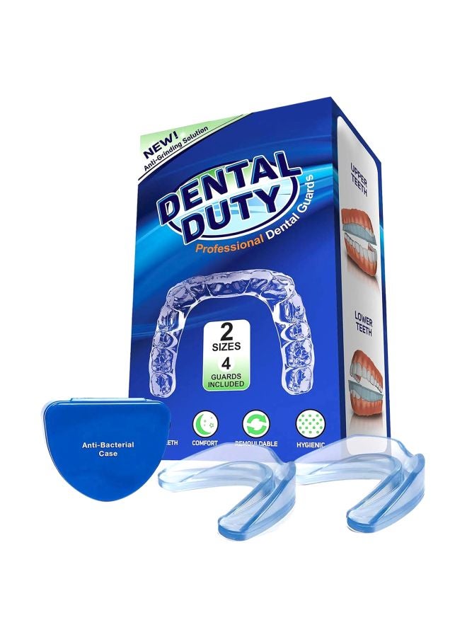 Dental Duty 4-Piece Professional Mouth Guard Set Clear/Blue - Image 1