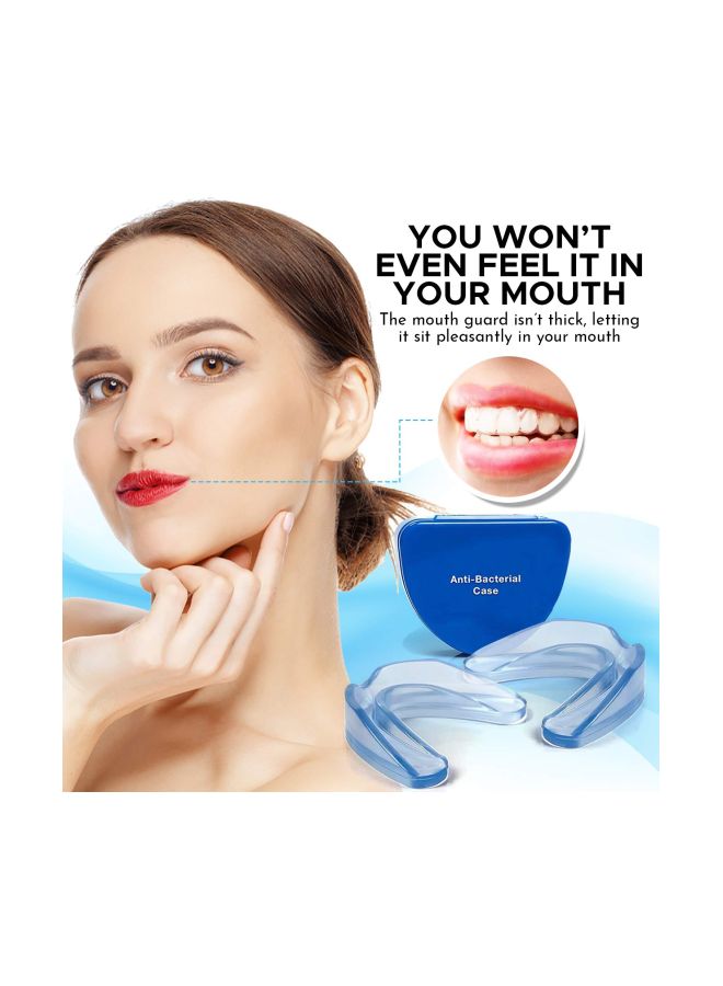 Dental Duty 4-Piece Professional Mouth Guard Set Clear/Blue - Image 2