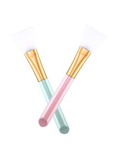 Opiqcey Pack Of 2 Silicone Face Mask Brush Pink/Blue/White 6inch  - Image 1