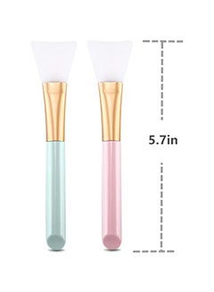 Opiqcey Pack Of 2 Silicone Face Mask Brush Pink/Blue/White 6inch  - Image 2
