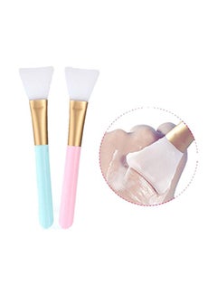 Opiqcey Pack Of 2 Silicone Face Mask Brush Pink/Blue/White 6inch  - Image 3