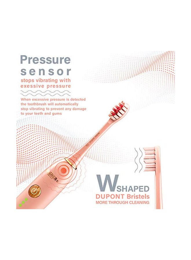 Whiten Plus Edition Pressure Sensor Super Sonic Toothbrush Pink - Image 3