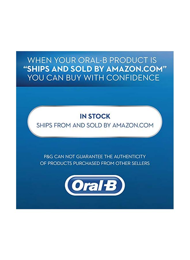 Oral-B - Pack Of 3 Deep Sweep Electric Toothbrush Replacement Brush Head White/Blue - Image 1