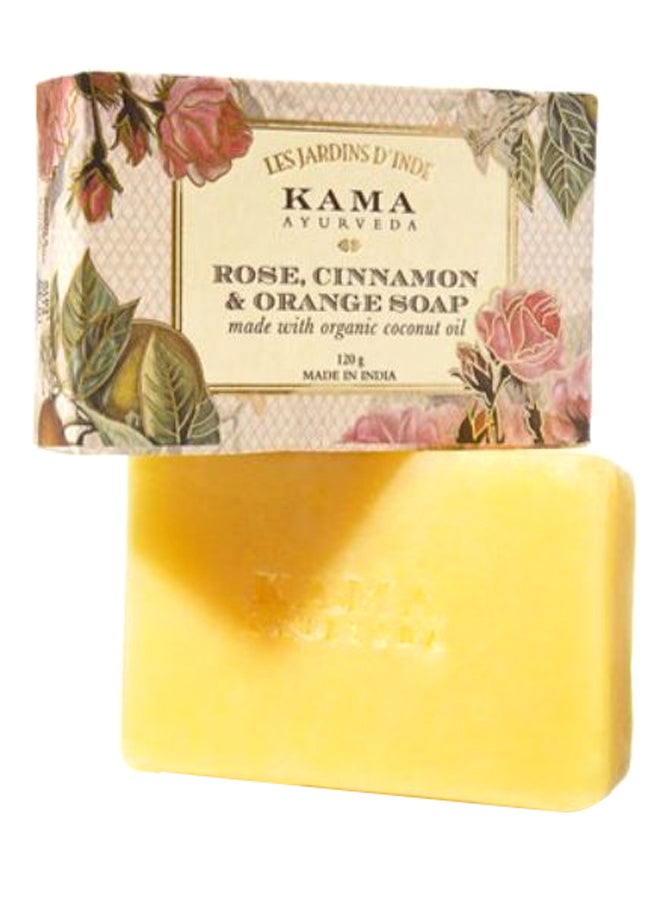 Kama Ayurveda Rose Cinnamon And Orange Bathing Soap Orange 120grams