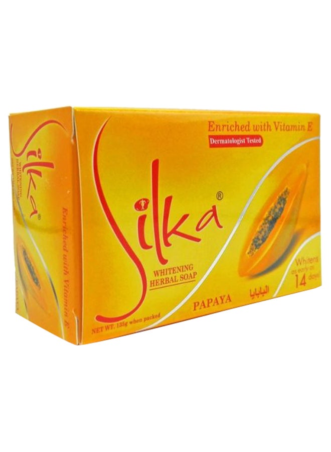 Silka Skin Whitening Papaya Herbal Soap 135grams