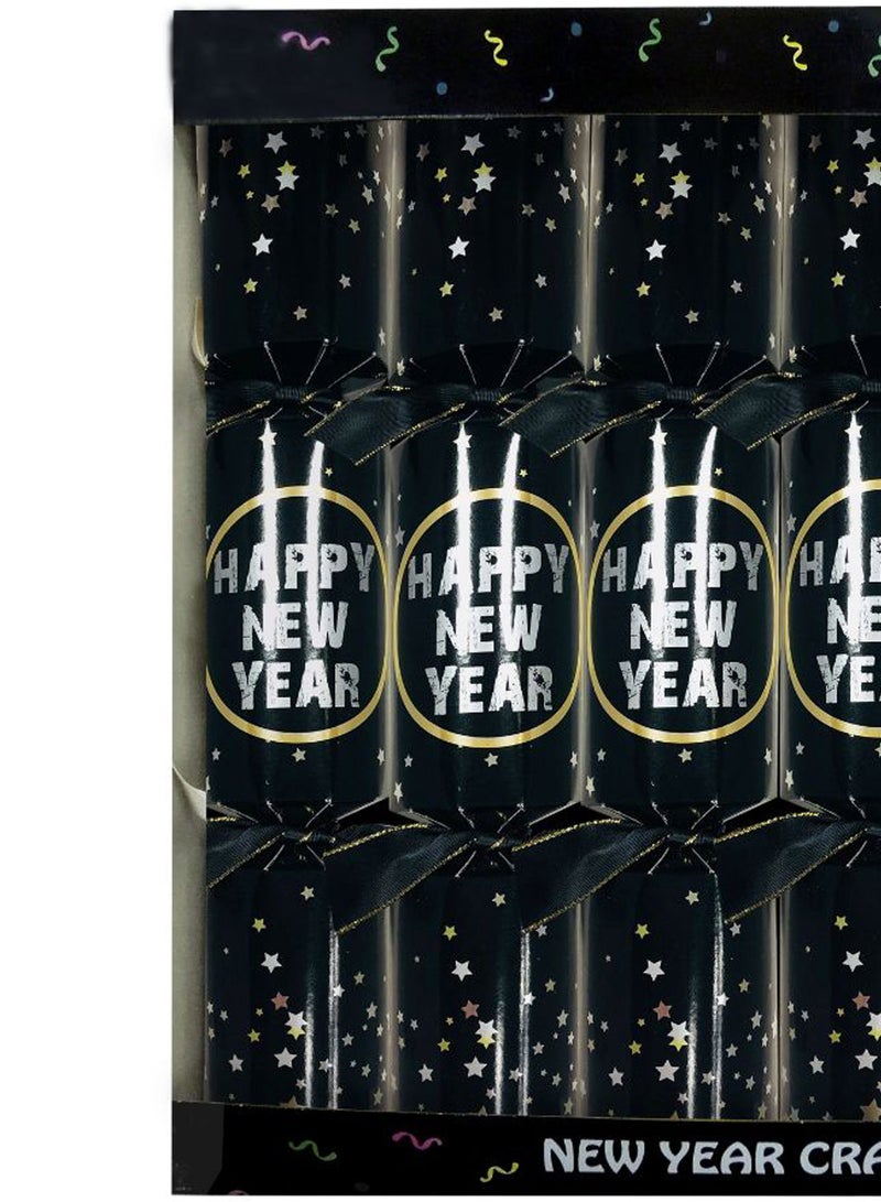 بارتي ماجيك - مجموعة كسارات بطبعة عبارة "Happy New Year"، من 6 قطع 12بوصة - Image 1
