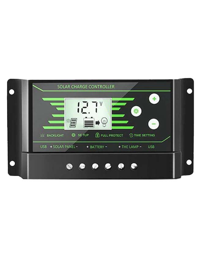 Multi-Protection Portable Solar Controller Black/Silver - Image 1