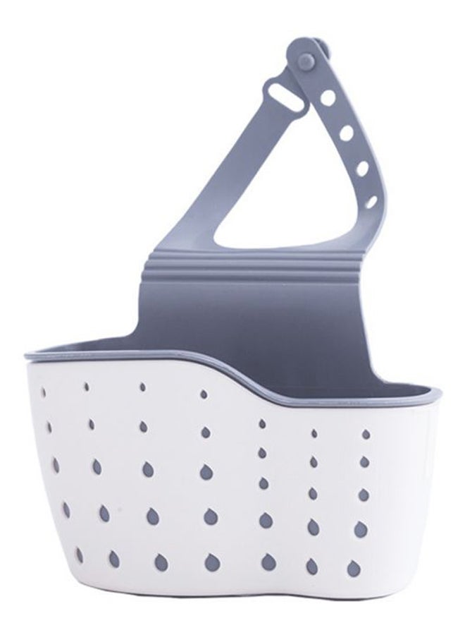MENGNI Kitchen Sponge Holder Hanging Organizer White/Grey 