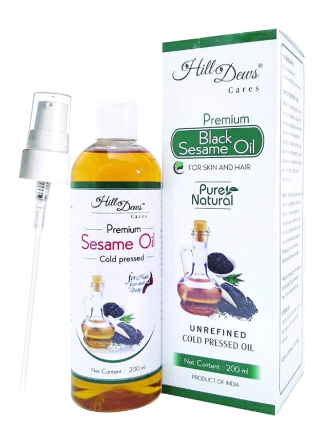 HillDews Unrefined Cold Pressed Sesame Oil 200ml