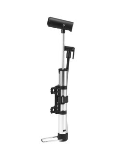 Bike Pump With Collapsible Handle Foot Pad For Presta And Schrader Valve