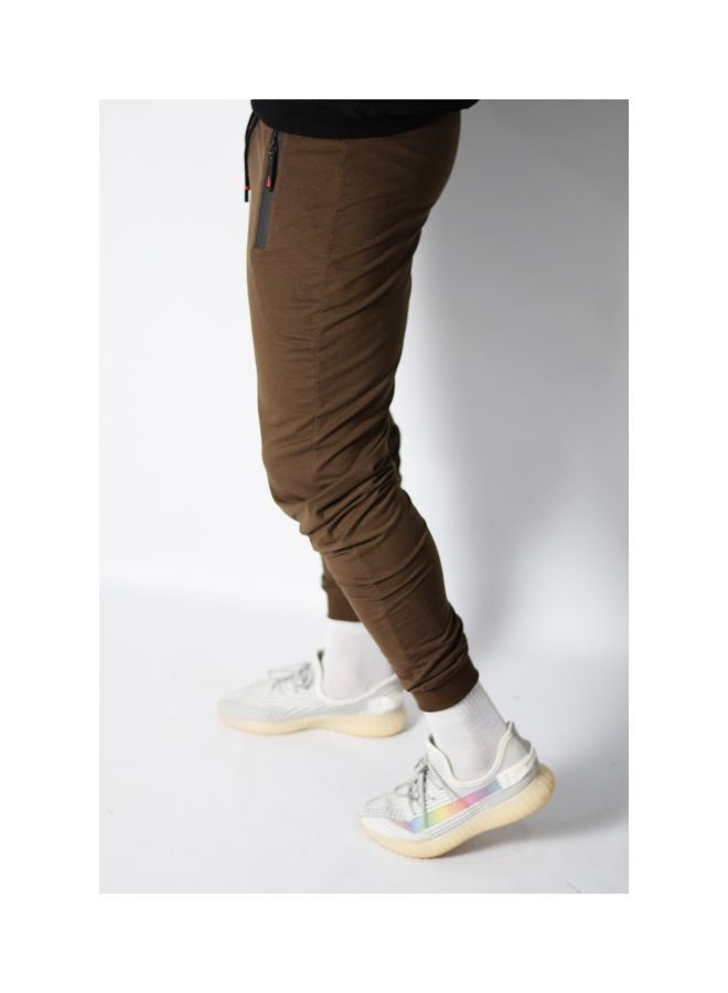 IZOR - Cotton Casual Sweatpants Brown - Image 1